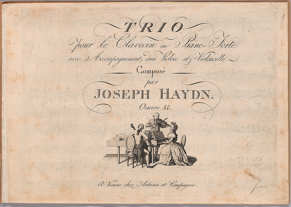 Fig. 1.3 Title page of Haydn, Piano Trio, Hob. XV:10.